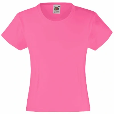 Image of FRUIT OF THE LOOM Girl&#039;s Valueweight T Shirt, Blue (Royal 51), 5 6 Years UK