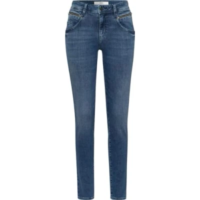 Image of BRAX Women&#039;s Style Shakira Vintage Stretch Denim Jeans, Used Regular Blue, 27W x 30L