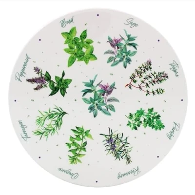 Image of The Leonardo Collection LP95064 Herb Garden Round Trivet, 16cm, Fine China, Boxed
