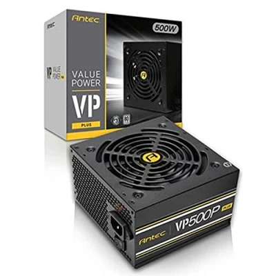 Image of Antec 500W Plus VP500P Power Supply, 120MM Quiet Fan, 80 Rated, Silent Two Year Warranty, 0 761345 11653 4
