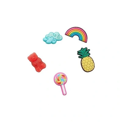Image of Crocs Jibbitz Shoe Charm 5 Pack Personalize with for Happy Candy One Size