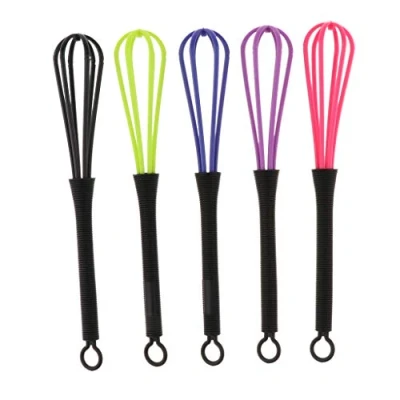 Image of 5pcs Plastic Salon Hair Color Dye Cream Whisk Mixer Stirrer Random Colors