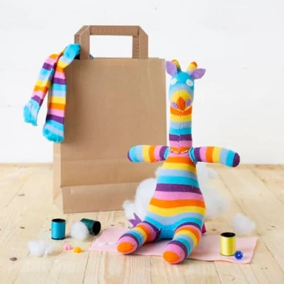 Image of Create Your Own Sock Giraffe : DIY Craft Kit for Endless Fun!