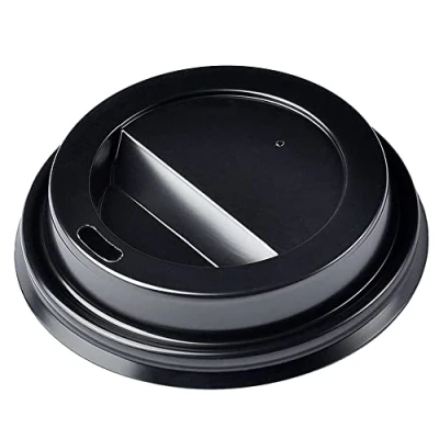 Image of Dispo DS36646 Disposable Coffee Cup Sip Lid for 90mm Paper Cup, Black, Pack of 1000