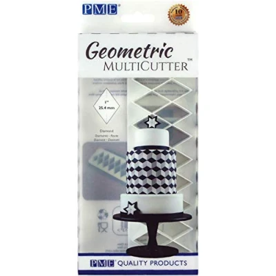 Image of PME Geometric MultiCutter for Cake Design Diamond, Medium Size, 1 Inch
