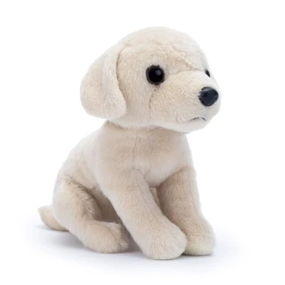 Image of Zappi Co Palm Pups Labrador Plush Toy (15cm) Snowy Lab Pup Soft, Cuddly, 100% Recycled Ideal Companion for Dog Lovers