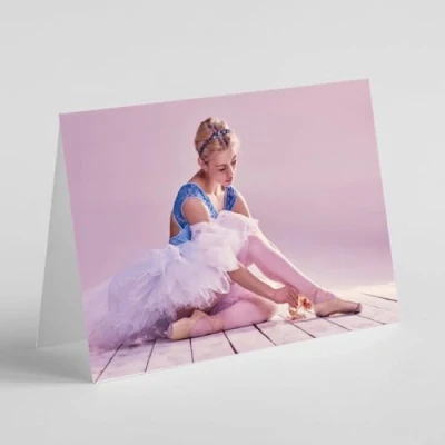 Image of Beebooh cards ballet dancer sitting on floor birthday card