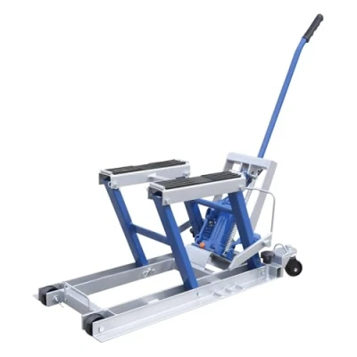 Image of MIIWWOWO Motorcycle Lift 680kg Jack Motorbike Table Mounting Stand Hydraulic Stands with 4 Wheels, Portable for Repair