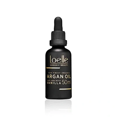 Image of Loelle Scented Argan Oil with Vanilla Extract Anti Wrinkle Oils for Hands, Face, Hair &amp; Beard Organic, Fragrant Body Vitamin E Hand Picked in Morocco (50ml)