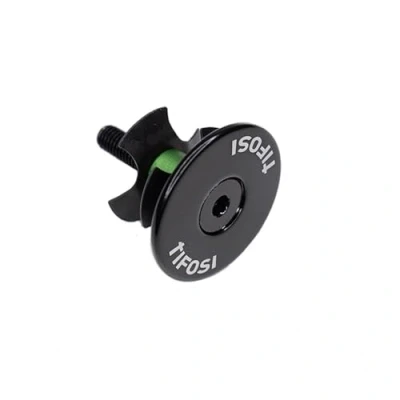 Image of TIFOSI Top Cap&amp; Star Nut for Alloy Steerer, Black, 1 1/8&quot;