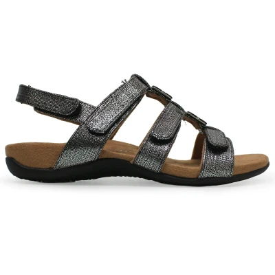 Image of Vionic Womens Rest Amber Synthetic Black Metallic Sandals 5 UK