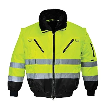 Image of Portwest HI Vis 3 in 1 Pilot Jacket, Size: XL, Colour: Yellow/Black, PJ50YBRXL