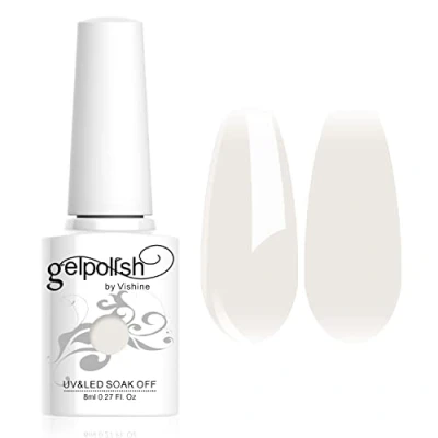 Image of Vishine 8ml Gelpolish Manicure Salon UV LED Soak Off Gel Nail Polish Varnish Color Pure White #1357
