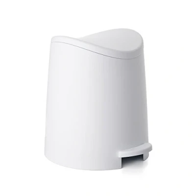 Image of TATAY Standard Bathroom Pedal Bin, 3L, Polypropylene, White