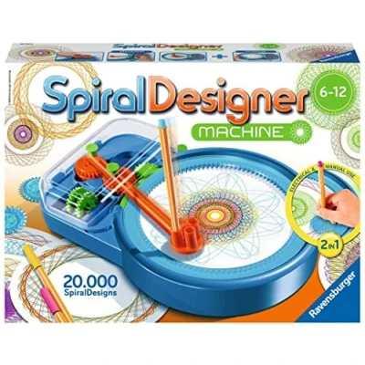 Image of Ravensburger 29713 Designer Machine, Wow Effect, Electric and Manual Drawing, 20,000 Spiral Images, White