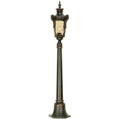 Image of Philadelphia 1 Light Medium Outdoor Bollard Lantern Old Bronze IP44, E27