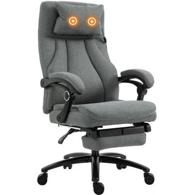 Image of Vinsetto Massage Office Chair with 2 Point Vibration Pillow USB Power 360 Swivel Wheels