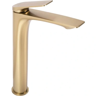 Image of REA 5902557391936 Brushed Gold Bathroom Sink tap Avalon High B2705