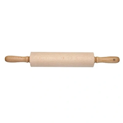 Image of T&amp;G 6135 Rolling Pin with Revolving Centre in FSC Certified Beech, 41 x 5.6 cm,Beige