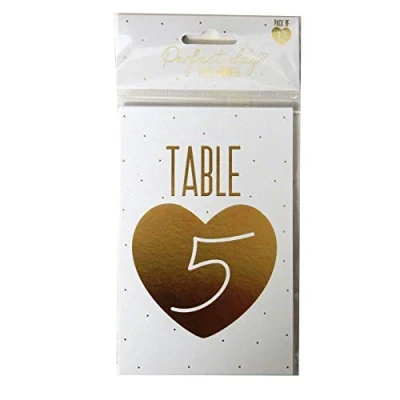 Image of Wedding Day Table Number Cards, 12 Pack Numbered 1 to 12, by Perfect