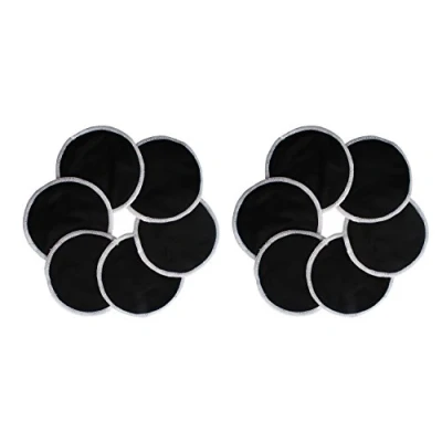 Image of Ana Wiz Washable Natural Bamboo Breast Pads (Pack of 12, Black)