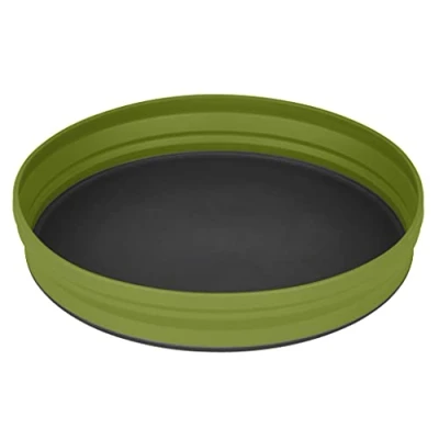 Image of Sea to Summit X Plate Collabsible Silicone Camping Dinnerware, 7.9 Inch, Olive, Única