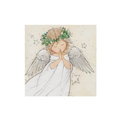 Image of 20 Napkins Christmas Soft Angel in Prayer as Table Decoration Paper with Motif Also for Decoupage and 33 x cm