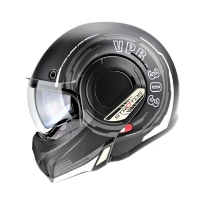 Image of VPR F242 P/J Reverse Flip Up Motorcycle Helmet Double Visor Modular Jet Crash for Racing Sports Touring Road Legal ECE22.05/22.06 Approved Motorbike Helmets (Revo White,XS)