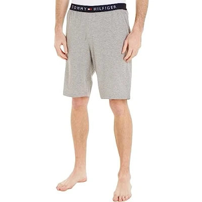 Image of Tommy Hilfiger Men&#039;s Jersey Short Um0um03080 Shorts, Grey (Light Heather), S