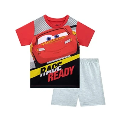 Image of Disney Boys Cars Pyjamas Lightning McQueen Kids Short Multicolour 9 to 10 Years