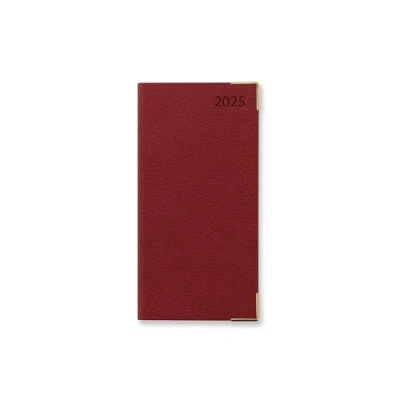 Image of Letts of London Connoisseur Slim week to view with appointments 2025 diary red