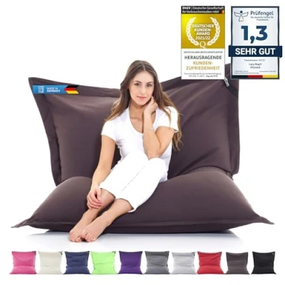 Image of giant bean bag chair XXL Indoor living room 400L beanbag seat cushion for children &amp; adults 180 x 140cm