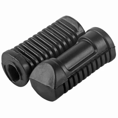 Image of Aramox Motorcycle Non Slip Foot Peg Pedals,1 Pair Black Front Footpegs Plate Footrest Rubber Pad Grip Cover Placement for 125cc CG 125