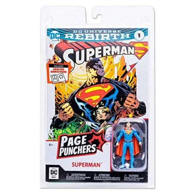 Image of DC Direct Page Punchers 3&quot; Figure with Comic Wave 1 Superman (Rebirth)
