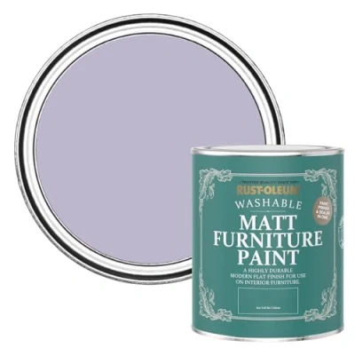Image of Rust Oleum Purple Furniture Paint in Matt Finish Wisteria 750ml