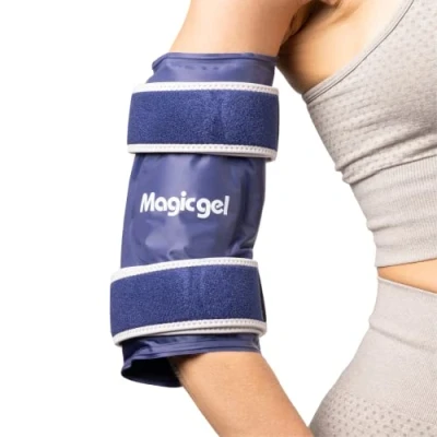 Image of Magic Gel Elbow Ice Pack Wrap Reusable and Adjustable Arm Compression Sleeve for Injuries Sports Injury Men Women Flexible Easy to Freeze Cold Compress