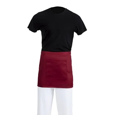 Image of Whites Short Bistro Apron Burgundy