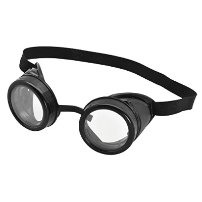Image of Bristol Novelty BA615 Pilot Goggles Black Frame, Mens, One Size