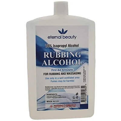 Image of Rubbing Alcohol 70%, Isopropanol Isopropyl Eternal Beauty 250ml