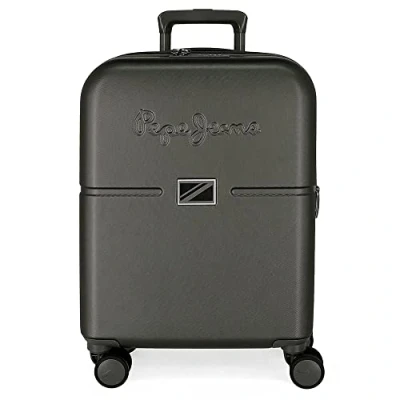 Image of Pepe Jeans Accent Cabin Suitcase Black 40x55x20 cm Rigid ABS Integrated TSA Closure 37L 3.22 kgs 4 Double Wheels Hand Luggage