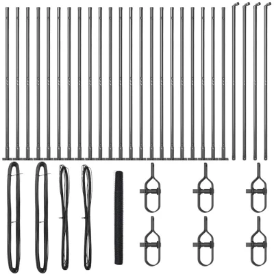 Image of vidaXL Hexagon Fence Grey 1.5x50 m Steel