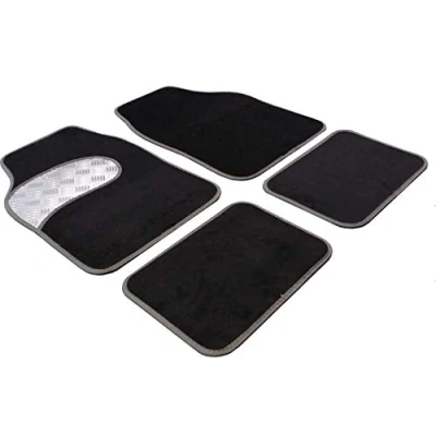 Image of Xtremeauto 4 Piece Black &amp; Grey Border Carpet Car Floor Mat Set Mii, Ibiza, Leon, Ateca, Toldeo, Exeo, Tarraco, Arona, Alhambra