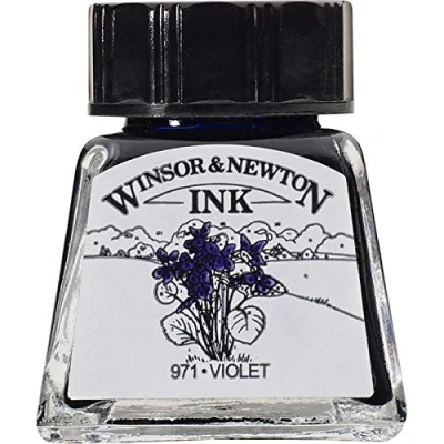Image of Winsor &amp; Newton 14ml Drawing Ink Bottle Violet