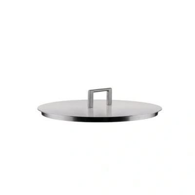 Image of Alessi Convivio DC200/24 Design Lid, 18/10 Stainless Steel, with Steel Knob and PVD Coating, 24 cm, Mat