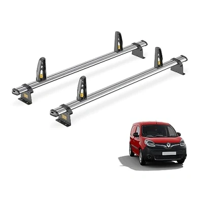 Image of Van Guard Trade Roof Rack for Renault Kangoo (2008+) 2 Steel Bars &amp; Loadstops UltiBar SB276