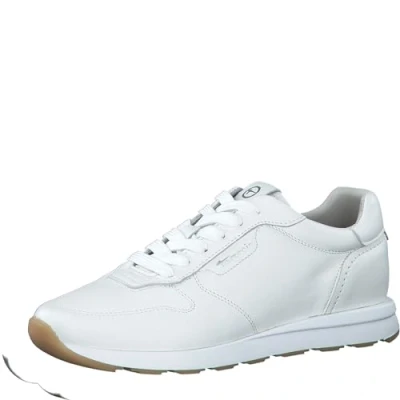 Image of Tamaris 1 23618 42 Women&#039;s Trainers Sneaker, White Leather, 3.5 UK