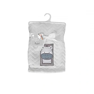 Image of YöL Soft Baby Fleece Blanket Cot Pram Travel Babies Comfort Luxury Sage Grey Zebra