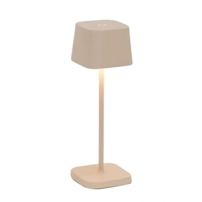 Image of Zafferano, Ofelia Micro Lamp, Cordless Rechargeable Table Lamp with Touch Control, for Indoor and Outdoor Use, Dimmer, 2200 3000 K, Height 20 cm, Colour Sand