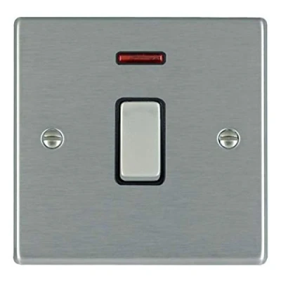 Image of Hamilton Litestat 74DPNSS B Double Pole Switch with Neon 20 Amp