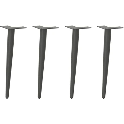 Image of vidaXL Coffee Table Legs Conical Shape 4 pcs Anthracite 42 43 cm Steel